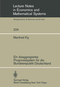 Vorderes Coverbild Ein disaggregiertes Prognosesystem für die Bundesrepublik Deutschland