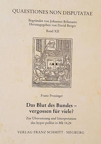Vorderes Coverbild Das Blut des Bundes - vergossen für viele?