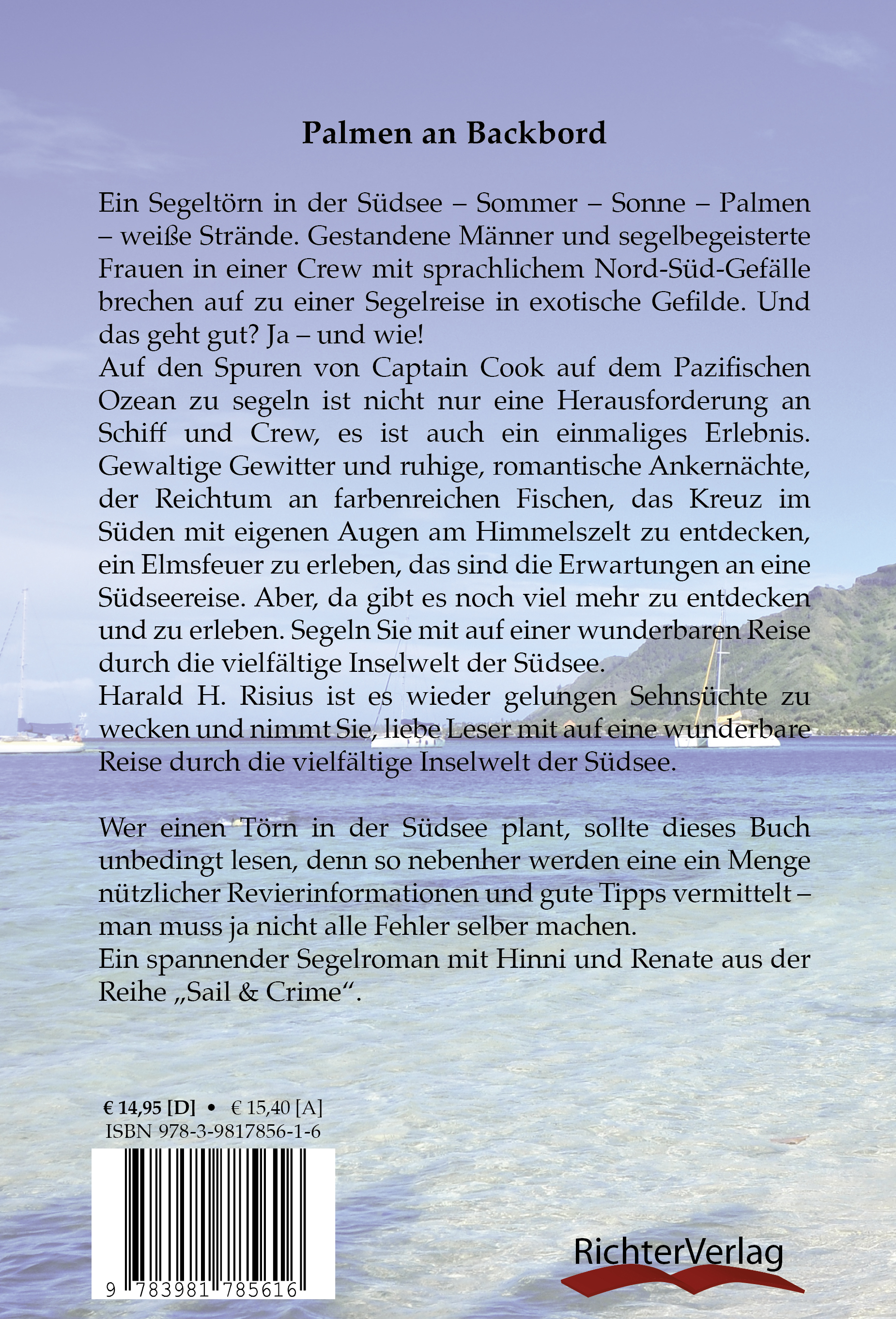 Rückseitencover Palmen an Backbord