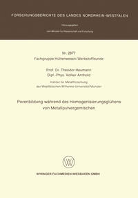 Vorderes Coverbild Porenbildung während des Homogenisierungsglühens von Metallpulvergemischen