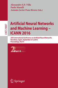 Vorderes Coverbild Artificial Neural Networks and Machine Learning – ICANN 2016