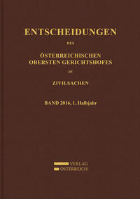 Vorderes Coverbild Entscheidungen des Obersten Gerichtshofes in Zivilsachen