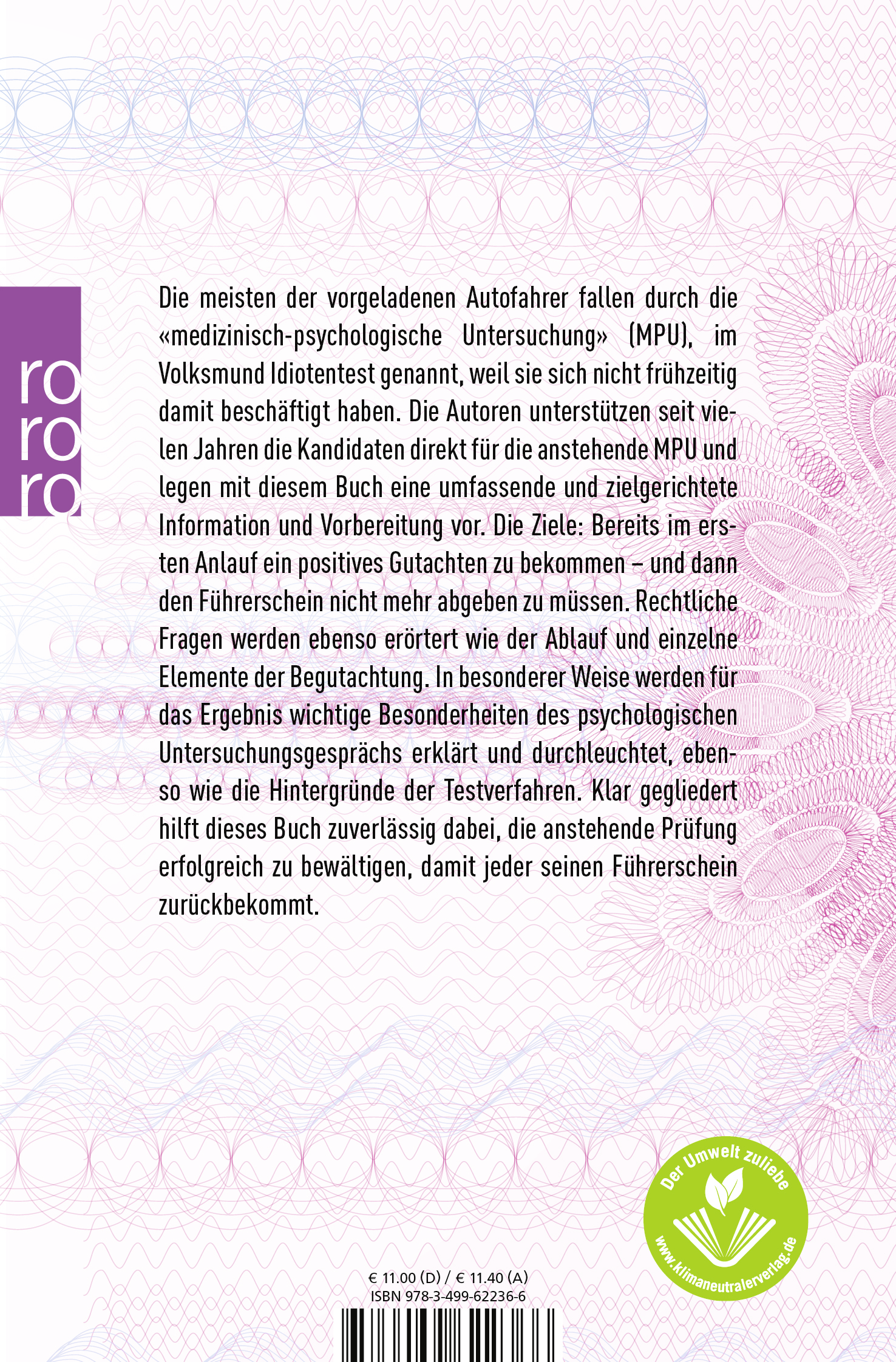 Rückseitencover Ich will meinen Führerschein zurück