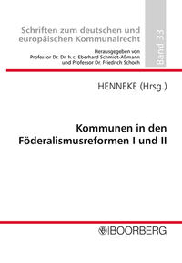 Vorderes Coverbild Kommunen in den Föderalismusreformen I und II
