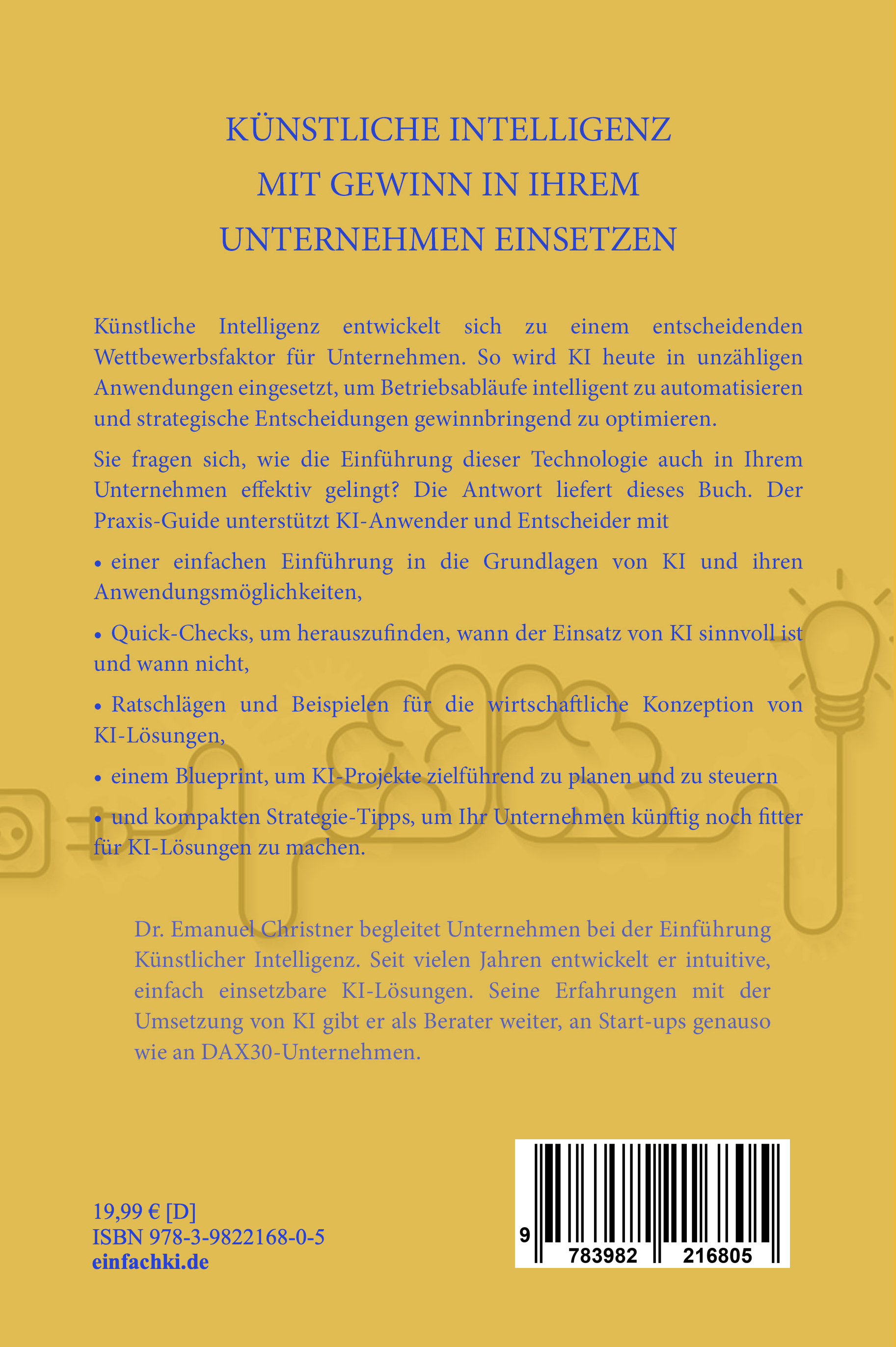Rückseitencover einfach KI