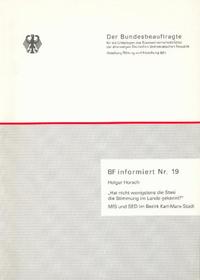 Vorderes Coverbild "Hat nicht wenigstens die Stasi die Stimmung im Lande gekannt?"