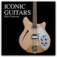 Vorderes Coverbild Iconic Guitars – Legendäre Gitarren 2026 – 16-Monatskalender