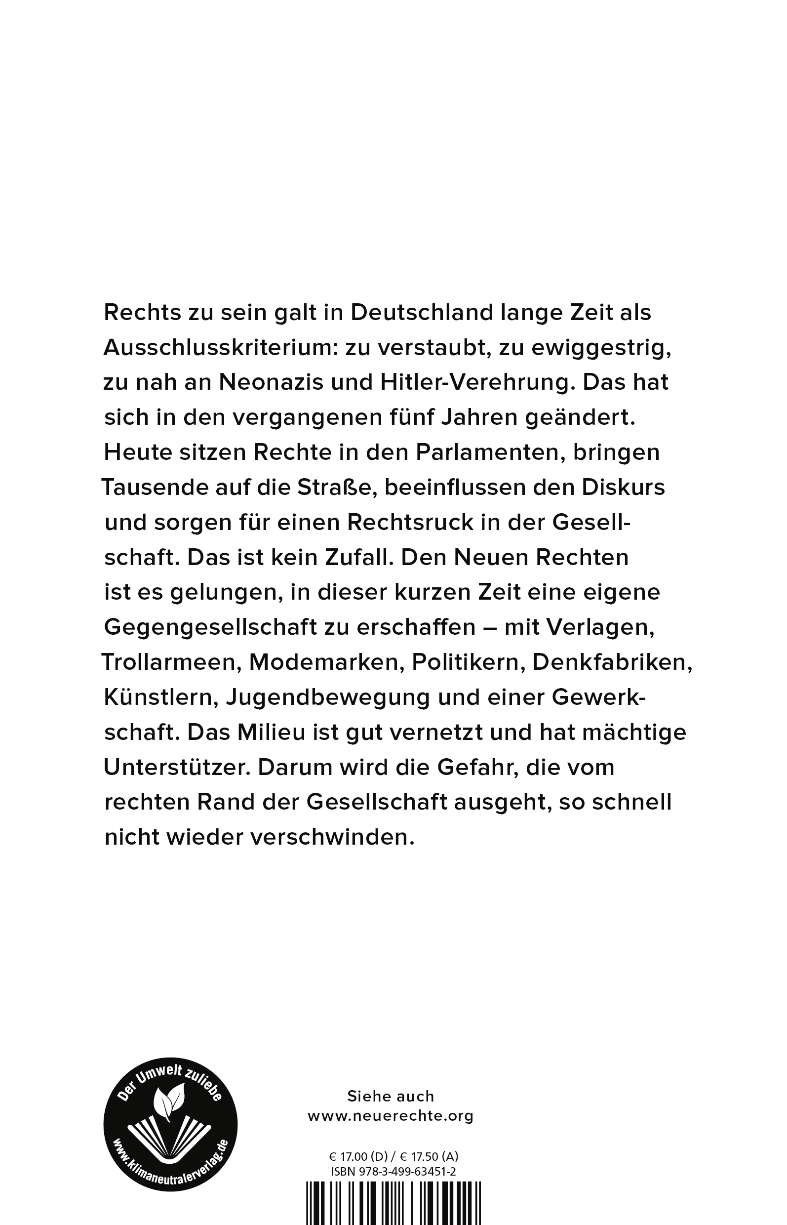 Rückseitencover Das Netzwerk der Neuen Rechten