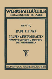 Vorderes Coverbild Prüfen und Instandhalten von Werkzeugen und anderen Betriebsmitteln