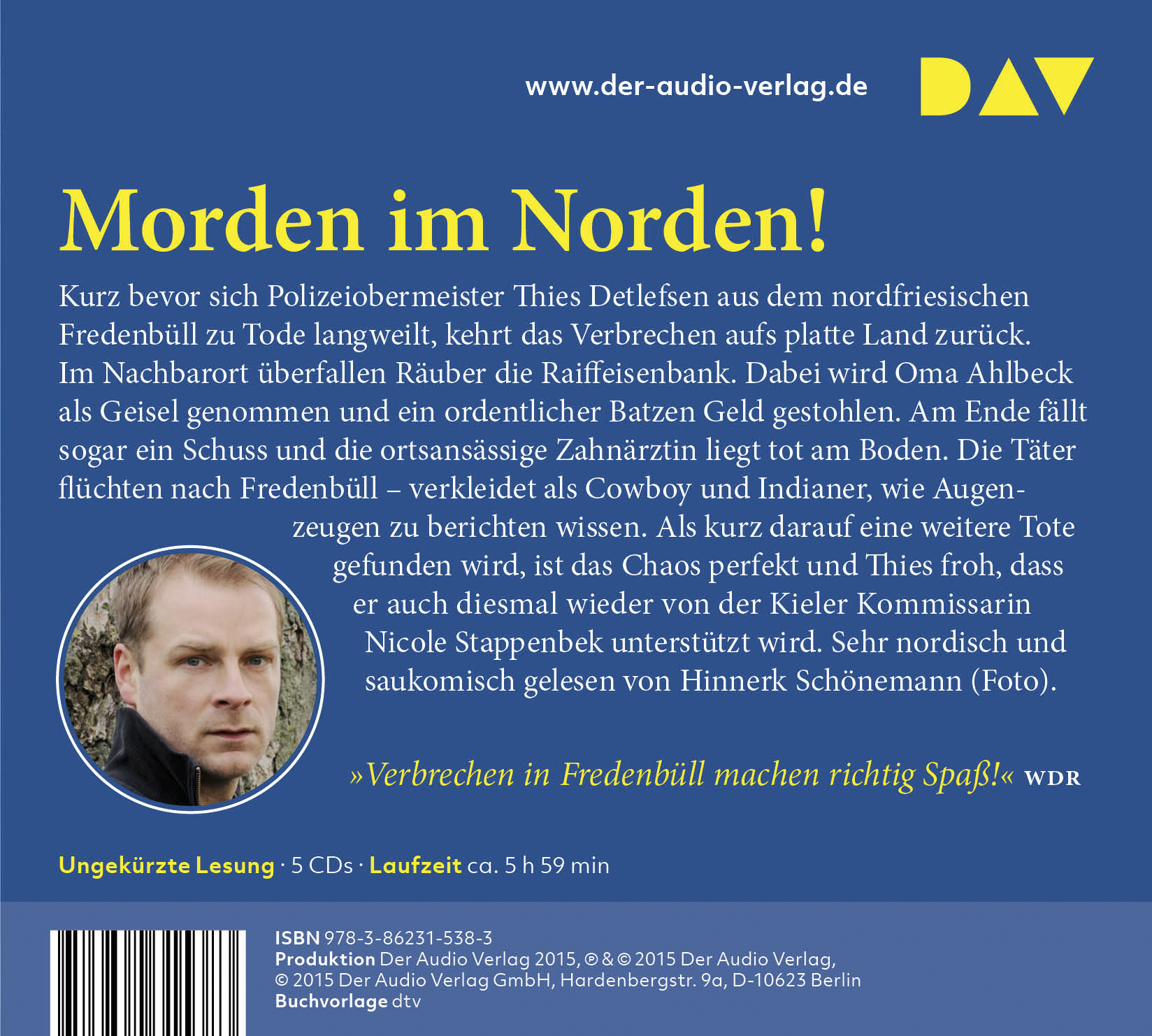 Rückseitencover Rollmopskommando. Ein Küstenkrimi