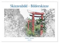 Vorderes Coverbild Skizzenbilder - Bilderskizzen (Wandkalender 2025 DIN A2 quer), CALVENDO Monatskalender