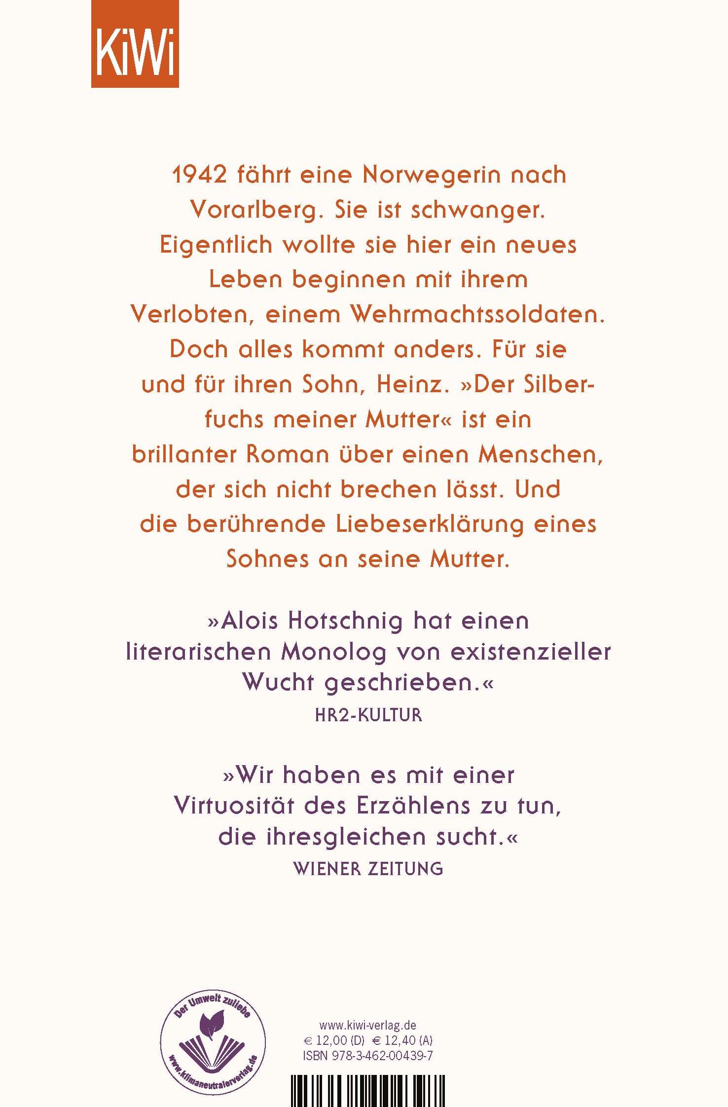 Rückseitencover Der Silberfuchs meiner Mutter