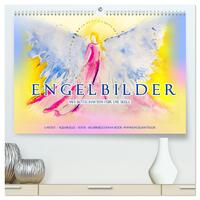 Vorderes Coverbild Engelbilder mit Botschaften für die Seele (hochwertiger Premium Wandkalender 2025 DIN A2 quer), Kunstdruck in Hochglanz