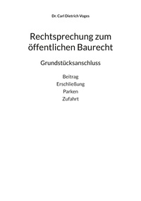 Vorderes Coverbild Rechtsprechung zum öffentlichen Baurecht