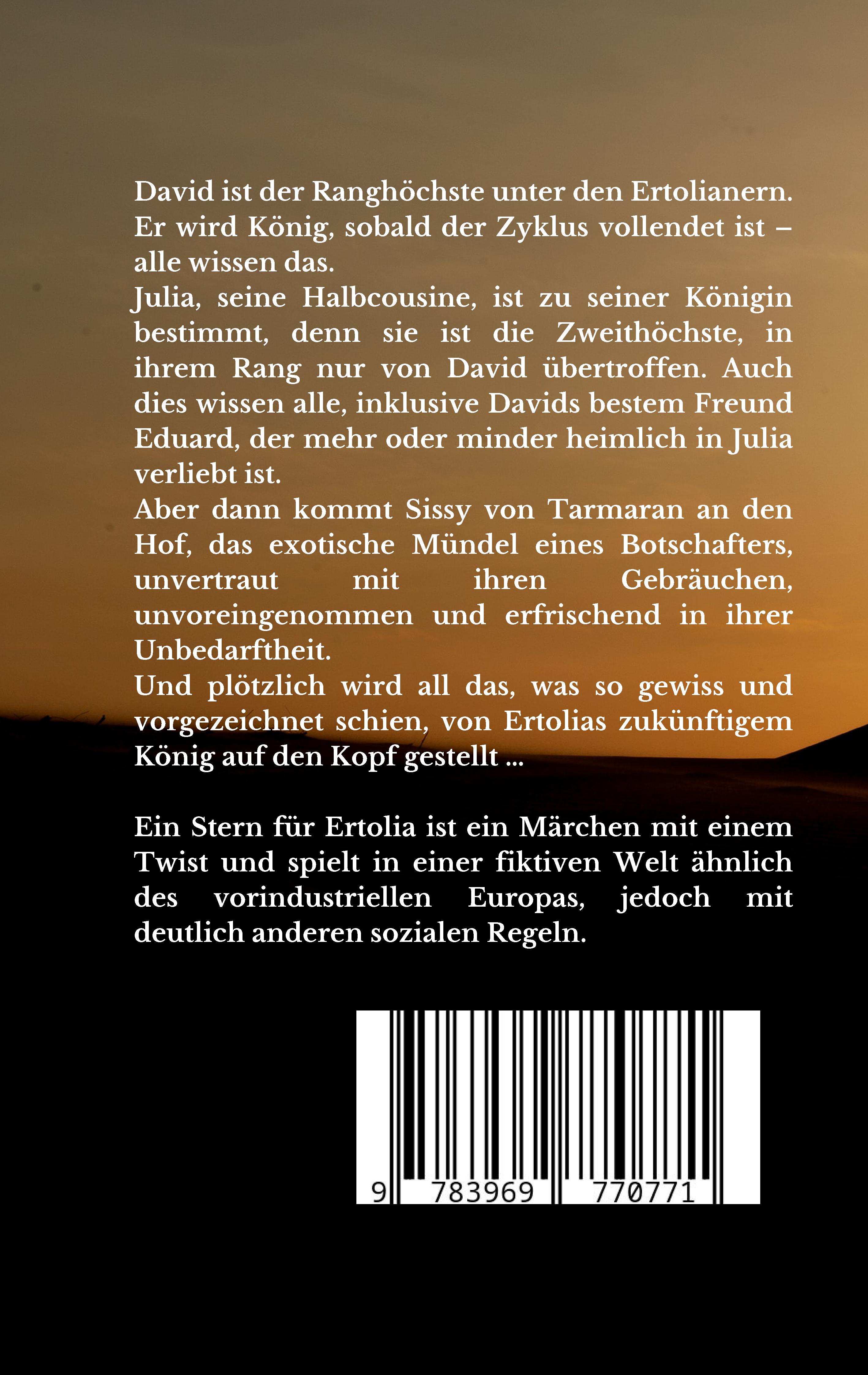 Rückseitencover Ein Stern für Ertolia