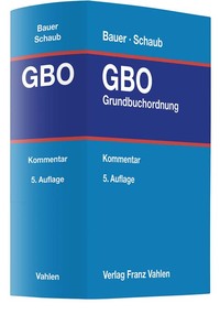 Vorderes Coverbild Grundbuchordnung. GBO