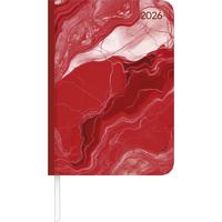 Vorderes Coverbild Lady Journal Marble 2026 - Taschenkalender A6 (10,7x15,2 cm) - Weekly - 192 Seiten - Notiz-Buch - Termin-Planer - Alpha Edition