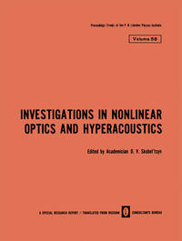 Vorderes Coverbild Investigations in Nonlinear Optics and Hyperacoustics