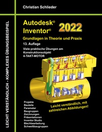 Vorderes Coverbild Autodesk Inventor 2022 - Grundlagen in Theorie und Praxis