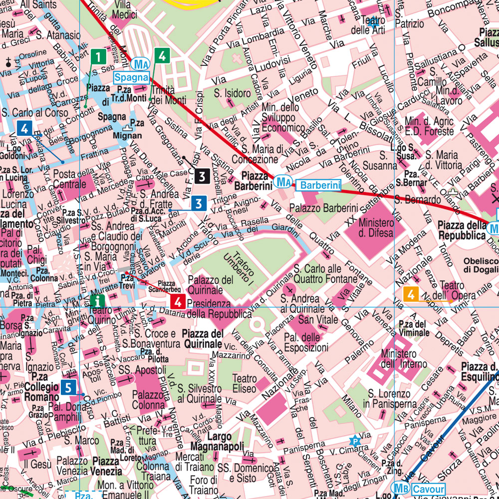 Beispielinhalt (Bild) Rom, Stadtplan 1:10.000, freytag & berndt