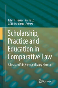 Vorderes Coverbild Scholarship, Practice and Education in Comparative Law