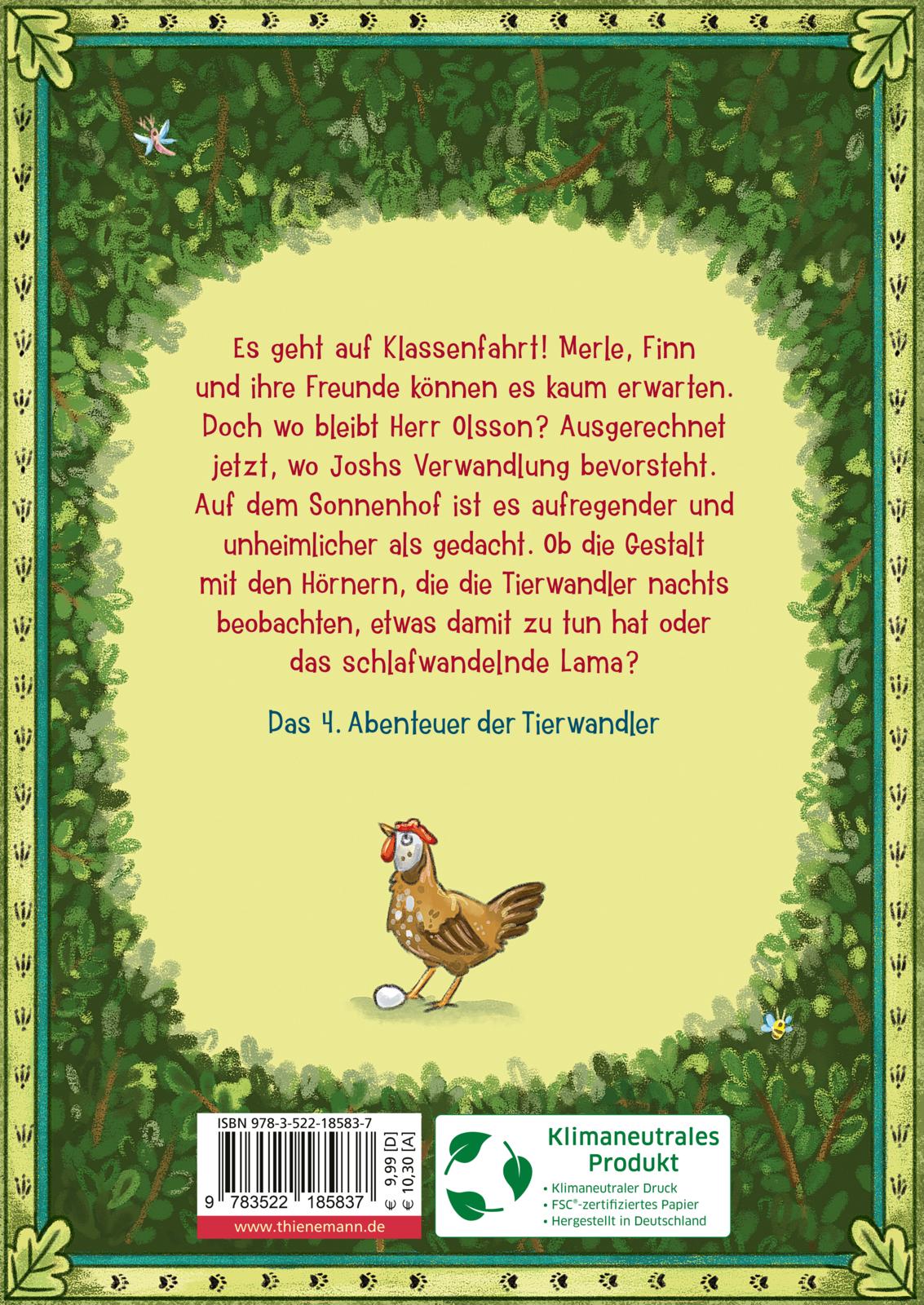 Rückseitencover Die Tierwandler 4: Ein Lama im Pyjama