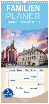 Vorderes Coverbild Familienplaner 2025 - Deutschland Ansichten mit 5 Spalten (Wandkalender, 21 x 45 cm) CALVENDO