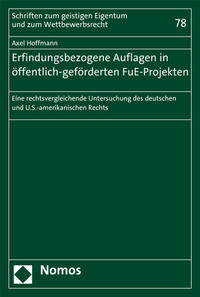 Vorderes Coverbild Erfindungsbezogene Auflagen in öffentlich-geförderten FuE-Projekten
