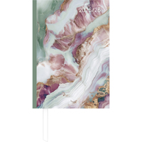 Vorderes Coverbild Campustimer Blue Marble - A6 Semester-Planer - Studenten-Kalender 2025/2026 - Notiz-Buch - Weekly - Marmor - Alpha Edition