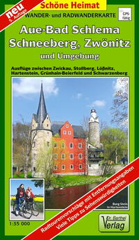 Vorderes Coverbild Radwander- und Wanderkarte Aue - Bad Schlema, Schneeberg, Zwönitz und Umgebung