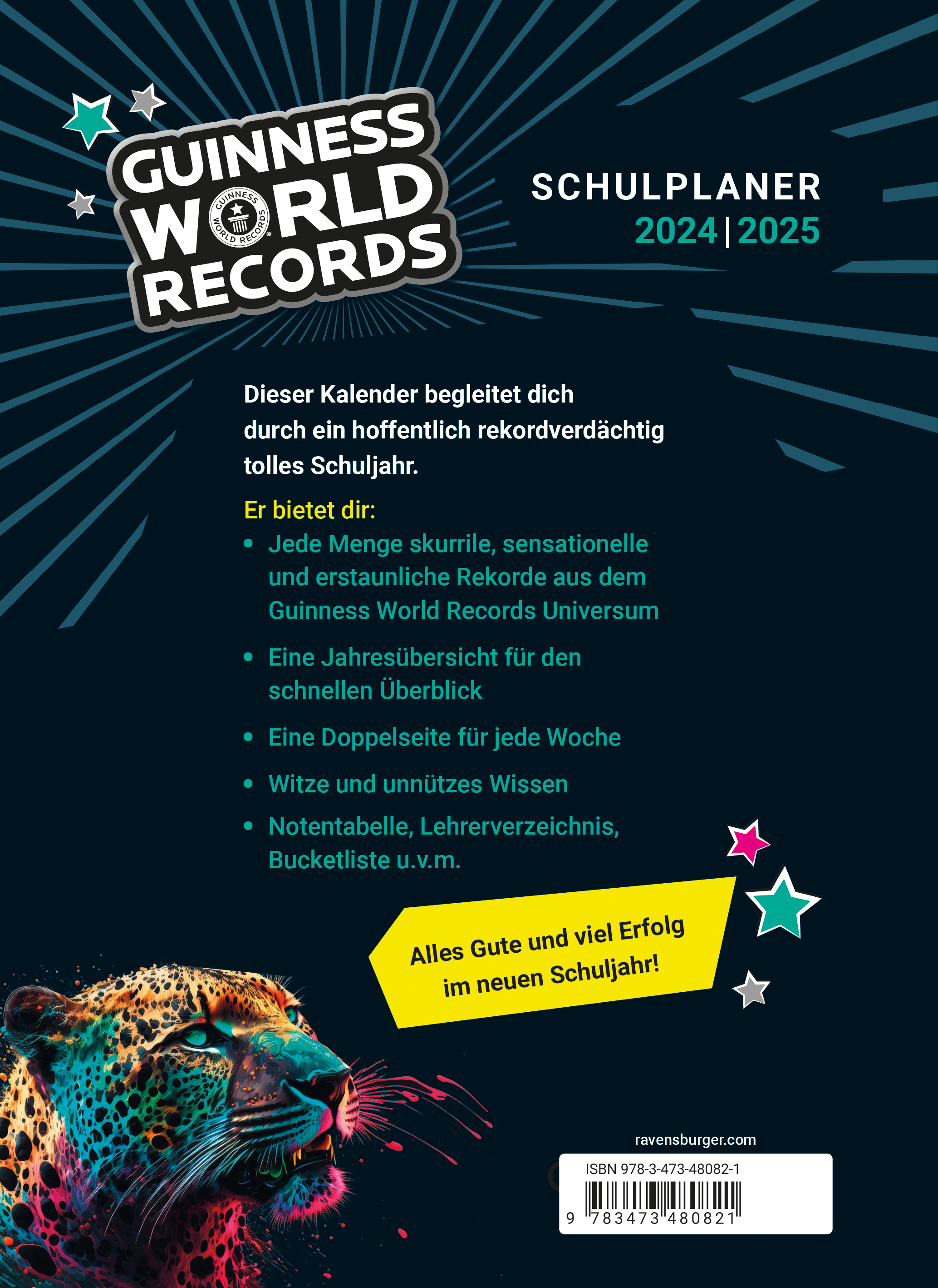 Rückseitencover Guinness World Records - Schulplaner 2024/2025