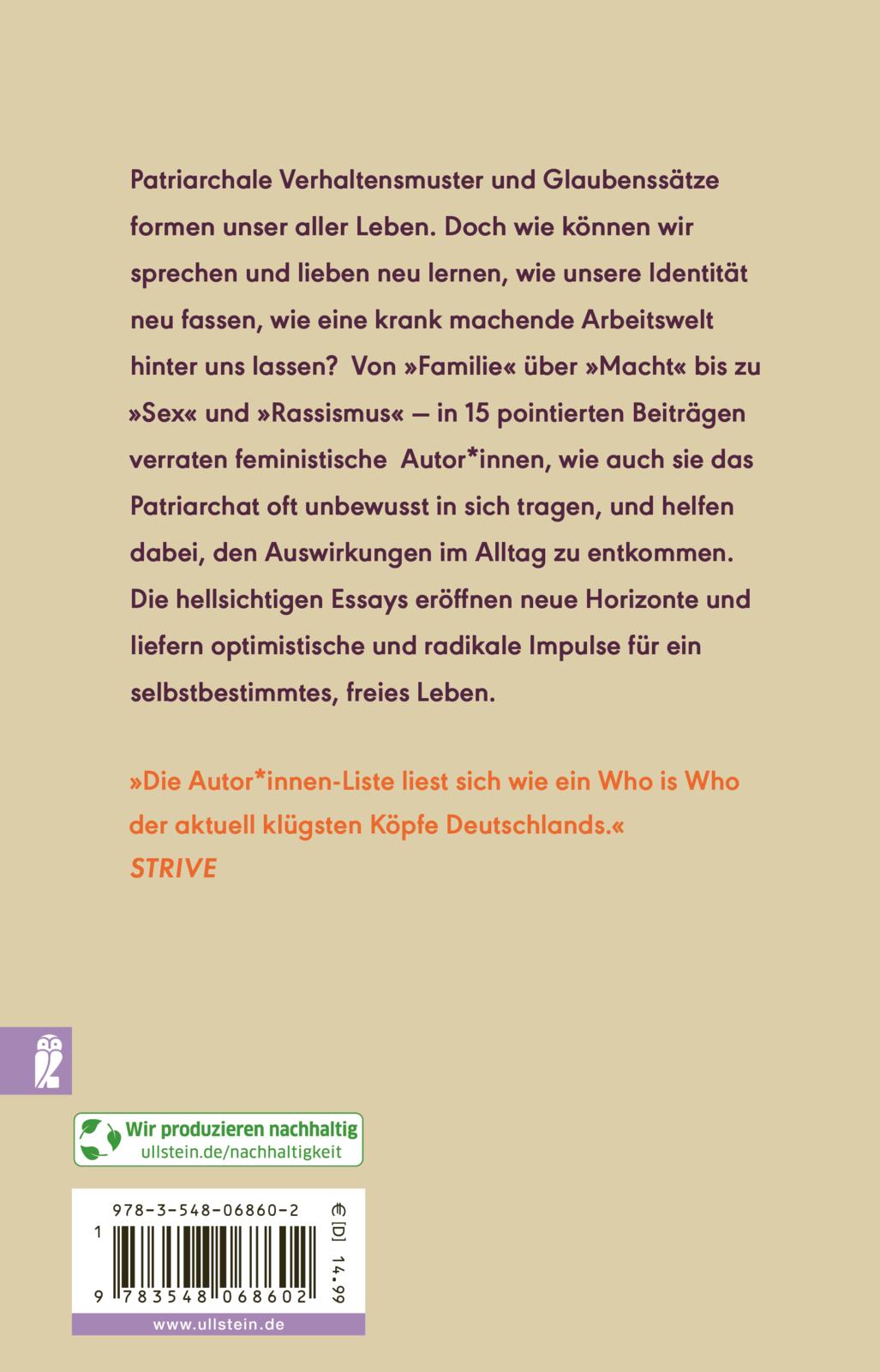 Rückseitencover Unlearn Patriarchy