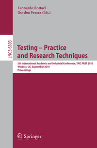 Vorderes Coverbild Testing: Academic and Industrial Conference - Practice and Research Techniques
