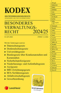 Vorderes Coverbild KODEX Besonderes Verwaltungsrecht 2024/25 - inkl. App