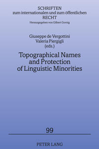 Vorderes Coverbild Topographical Names and Protection of Linguistic Minorities