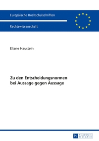 Vorderes Coverbild Zu den Entscheidungsnormen bei Aussage gegen Aussage