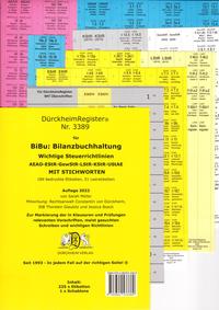 Vorderes Coverbild DürckheimRegister® BiBu-BILANZBUCHHALTUNG für SteuerRichtlinien mit Stichworten