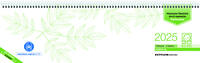 Vorderes Coverbild Zettler - Tischquerkalender 2025 Perfo XL Recycling, 36,2x10,6cm, Bürokalender mit 112 Seiten, Tages-, Wochen- und Zinstageszählung, Steuerterminen, Blauer Engel und deutsches Kalendarium