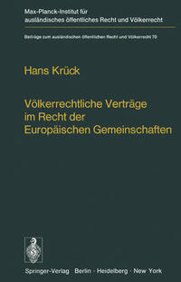Vorderes Coverbild Völkerrechtliche Verträge im Recht der Europäischen Gemeinschaften