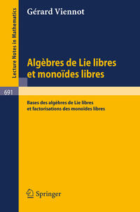 Vorderes Coverbild Algebres de lie libres et monoides libres