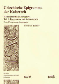Vorderes Coverbild Griechische Epigramme der Kaiserzeit