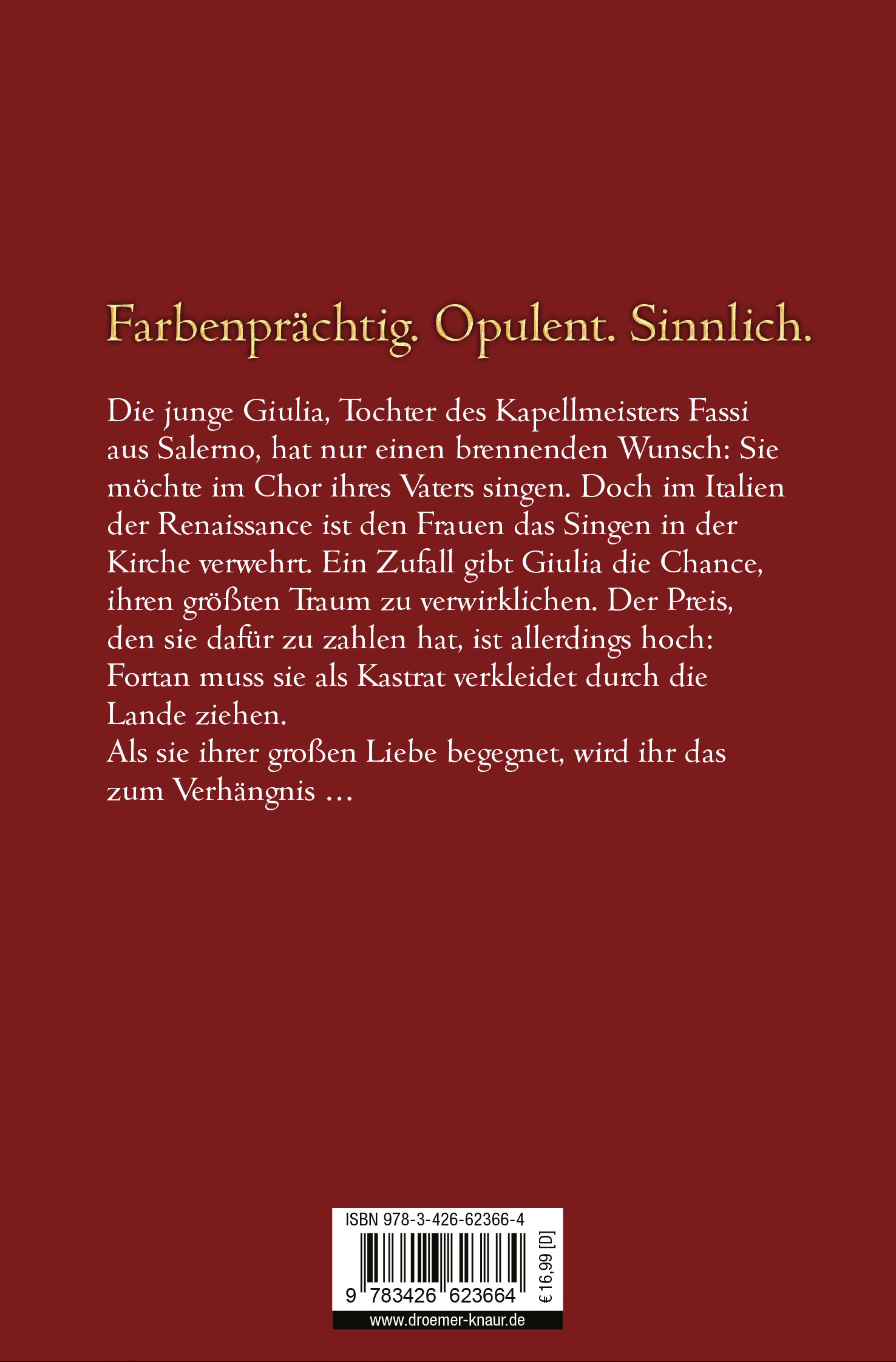 Rückseitencover Die Kastratin