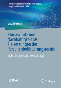 Vorderes Coverbild Klimaschutz und Nachhaltigkeit als Zielsetzungen des Personenbeförderungsrechts