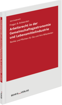 Vorderes Coverbild Arbeitsrecht in der Gemeinschaftsgastronomie und Lebensmittelindustrie