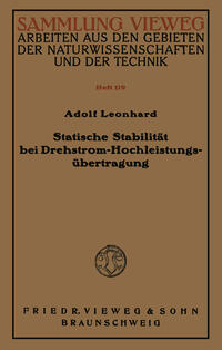 Vorderes Coverbild Statische Stabilität bei Drehstrom-Hochleistungsübertragung