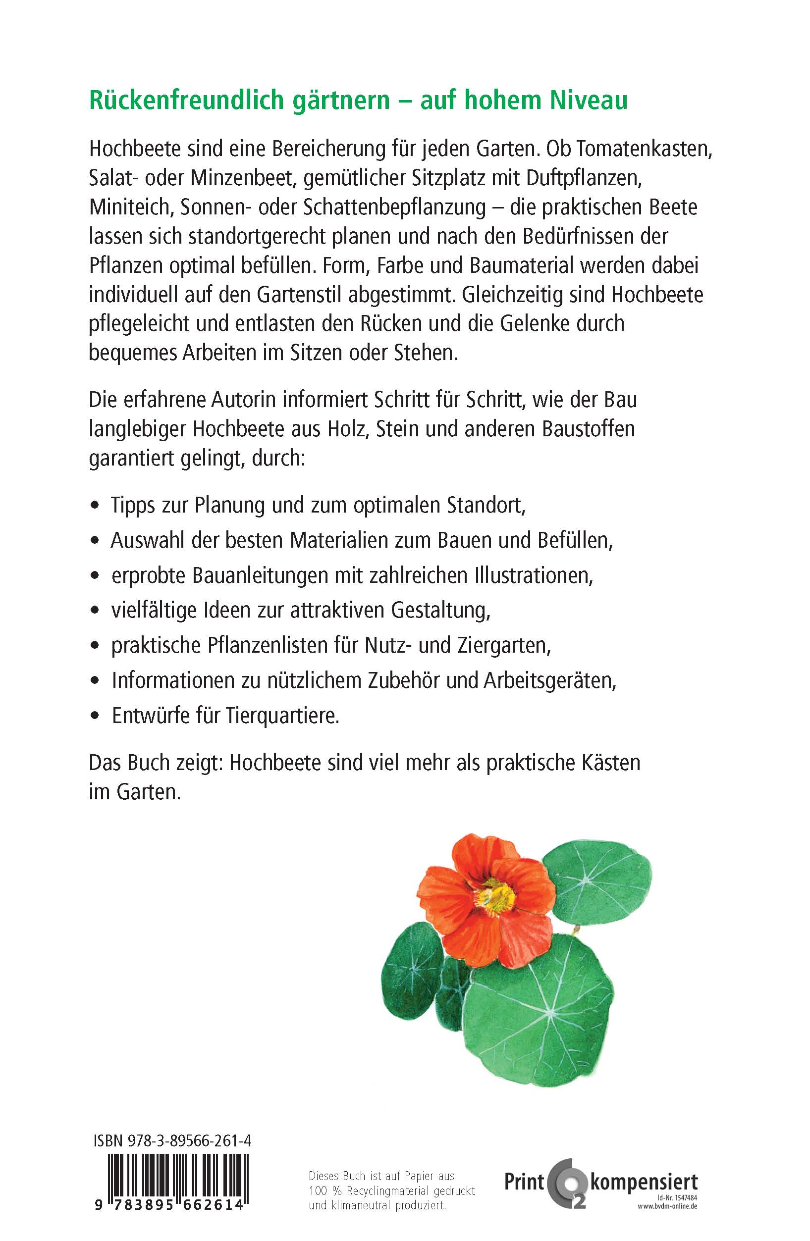 Rückseitencover Das Hochbeet
