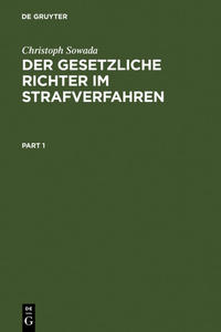 Vorderes Coverbild Der gesetzliche Richter im Strafverfahren