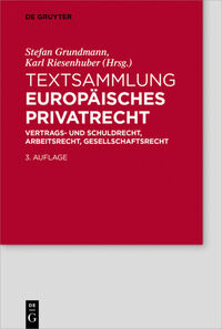 Vorderes Coverbild Textsammlung Europäisches Privatrecht