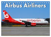 Vorderes Coverbild Airbus Airliners (Tischkalender 2025 DIN A5 quer), CALVENDO Monatskalender