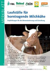 Vorderes Coverbild Laufställe für honrtragende Milchkühe